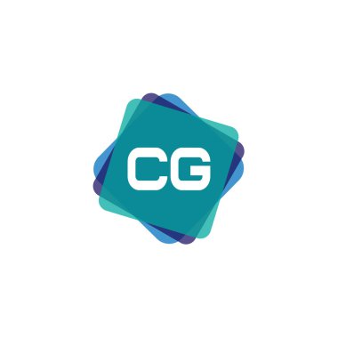 İlk harf Cg Logo tasarım şablonu