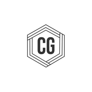 İlk harf Cg Logo tasarım şablonu