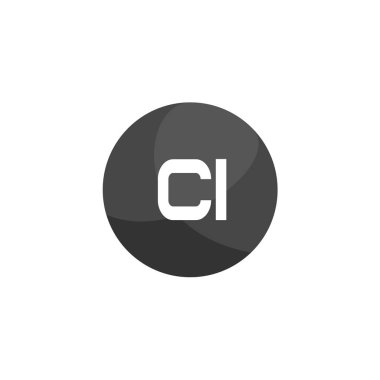 İlk harf CI Logo tasarım şablonu