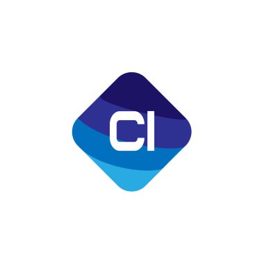 İlk harf CI Logo tasarım şablonu