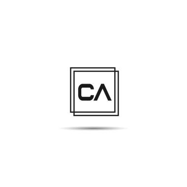 İlk Harf CA Logo Şablonu Tasarımı