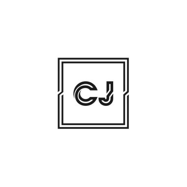 İlk harf Cj Logo tasarım şablonu