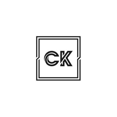 İlk Harf CK Logo Şablonu Tasarımı
