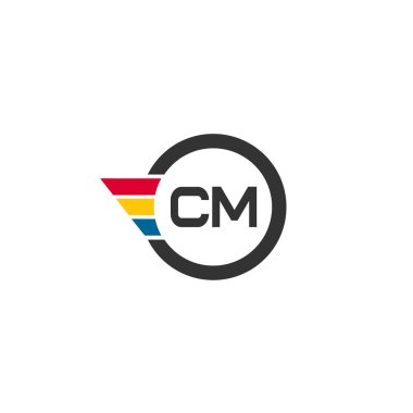 İlk Harf CM Logo Şablonu Tasarımı