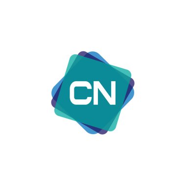 İlk harf Cn Logo tasarım şablonu