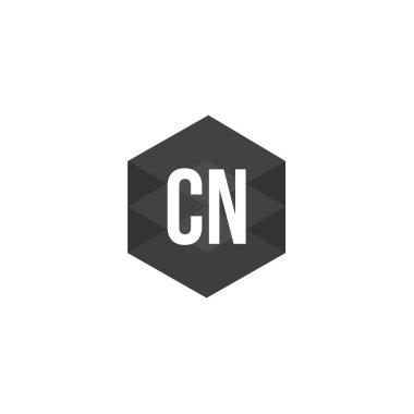 İlk harf Cn Logo tasarım şablonu