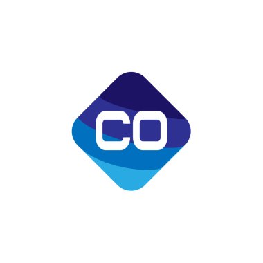 İlk harf Co Logo tasarım şablonu