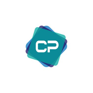 İlk harf Cp Logo tasarım şablonu
