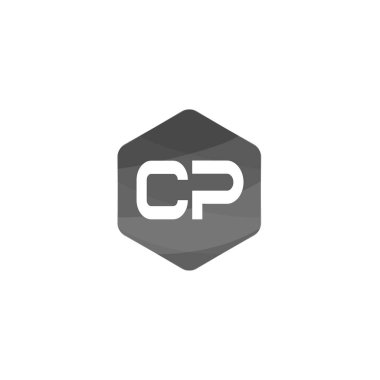 İlk harf Cp Logo tasarım şablonu