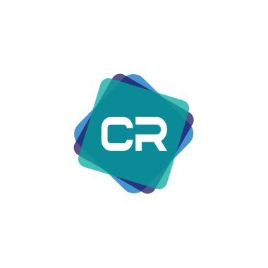 İlk Harf CR Logo Şablonu Tasarımı