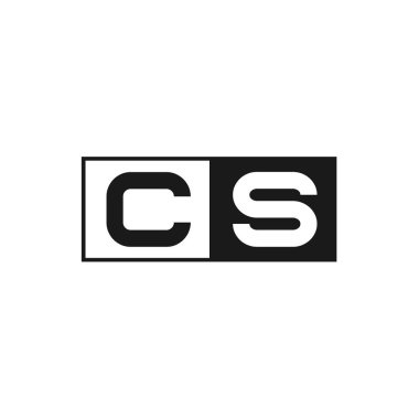 İlk harf Cs Logo tasarım şablonu