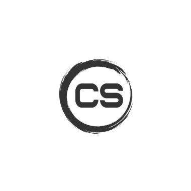 İlk harf Cs Logo tasarım şablonu