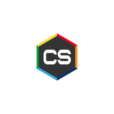 İlk harf Cs Logo tasarım şablonu