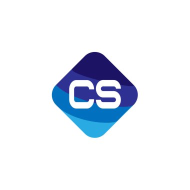 İlk harf Cs Logo tasarım şablonu