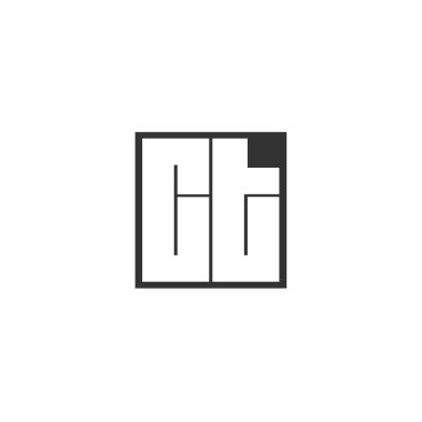 İlk mektup Ct Logo tasarım şablonu