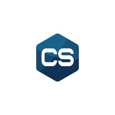 İlk harf Cs Logo tasarım şablonu