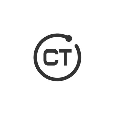 İlk mektup Ct Logo tasarım şablonu