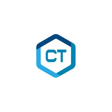 İlk mektup Ct Logo tasarım şablonu