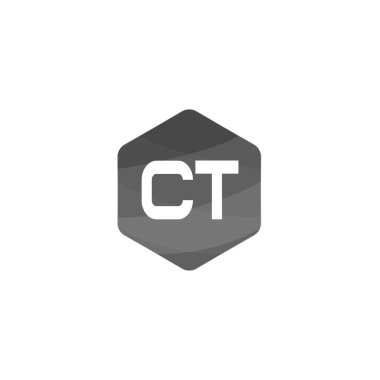 İlk mektup Ct Logo tasarım şablonu