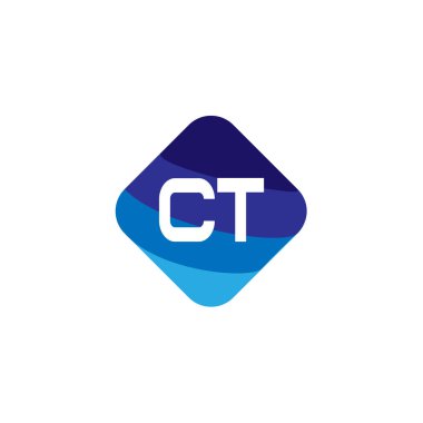 İlk mektup Ct Logo tasarım şablonu