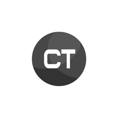 İlk mektup Ct Logo tasarım şablonu