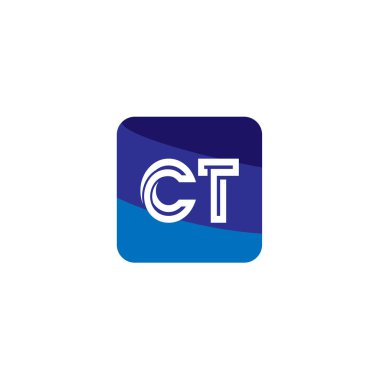 İlk mektup Ct Logo tasarım şablonu