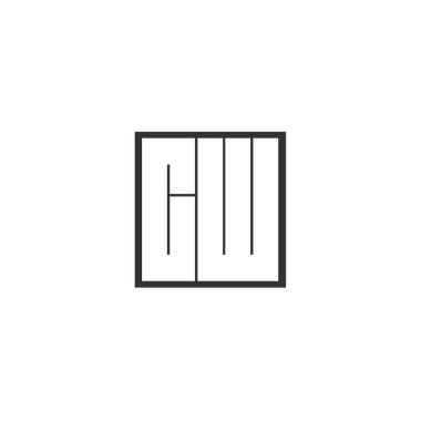 İlk Harf CW Logo Şablonu Tasarımı