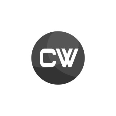 İlk Harf CW Logo Şablonu Tasarımı