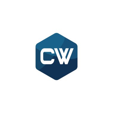 İlk Harf CW Logo Şablonu Tasarımı