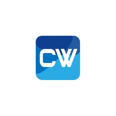 İlk Harf CW Logo Şablonu Tasarımı