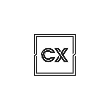 İlk harf Cx Logo tasarım şablonu