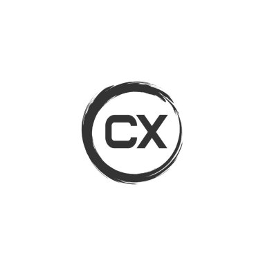 İlk harf Cx Logo tasarım şablonu