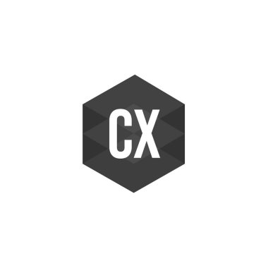 İlk harf Cx Logo tasarım şablonu