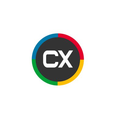 İlk harf Cx Logo tasarım şablonu