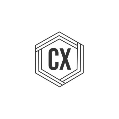 İlk harf Cx Logo tasarım şablonu