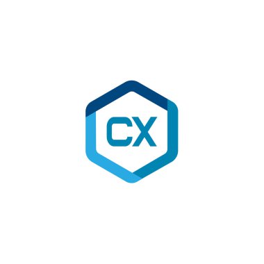 İlk harf Cx Logo tasarım şablonu