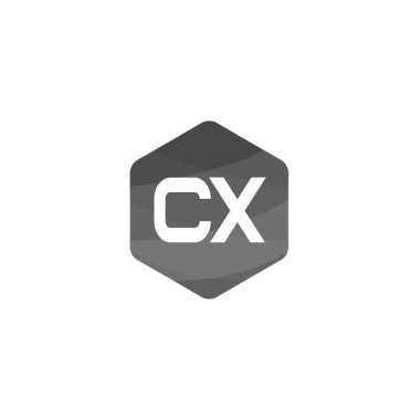 İlk harf Cx Logo tasarım şablonu
