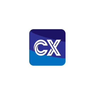 İlk harf Cx Logo tasarım şablonu