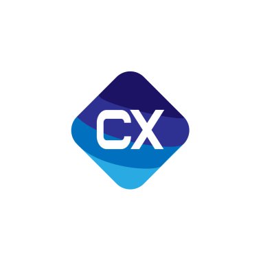 İlk harf Cx Logo tasarım şablonu