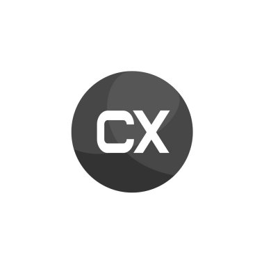 İlk harf Cx Logo tasarım şablonu