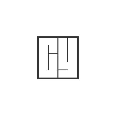 İlk harf Cy Logo şablonu tasarım