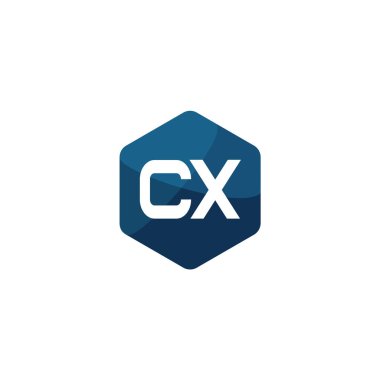 İlk harf Cx Logo tasarım şablonu