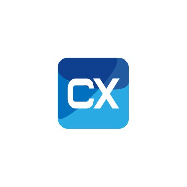 İlk harf Cx Logo tasarım şablonu