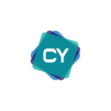 İlk harf Cy Logo şablonu tasarım