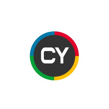 İlk harf Cy Logo şablonu tasarım