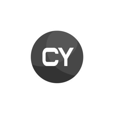İlk harf Cy Logo şablonu tasarım