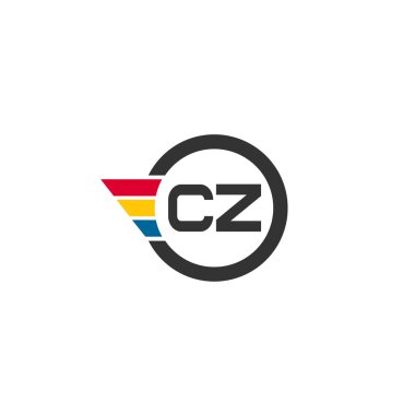 İlk harf Cz Logo tasarım şablonu
