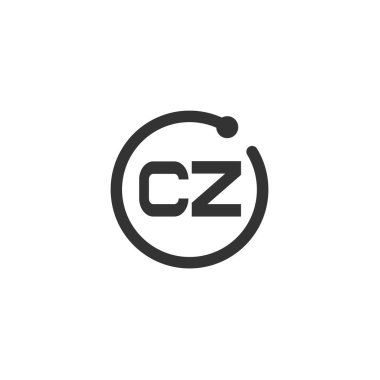 İlk harf Cz Logo tasarım şablonu
