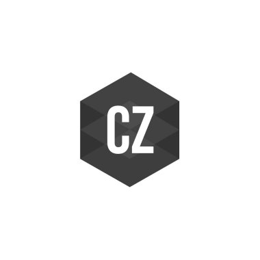 İlk harf Cz Logo tasarım şablonu
