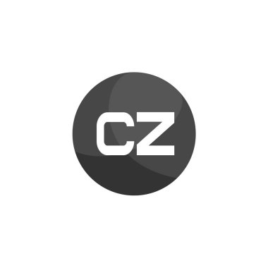 İlk harf Cz Logo tasarım şablonu